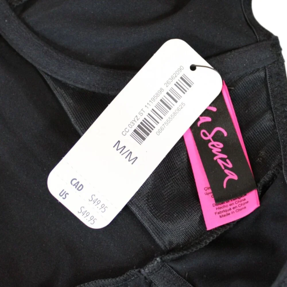 La SENZA Black Satin Chemise Bodysuit - Picture 9 of 10